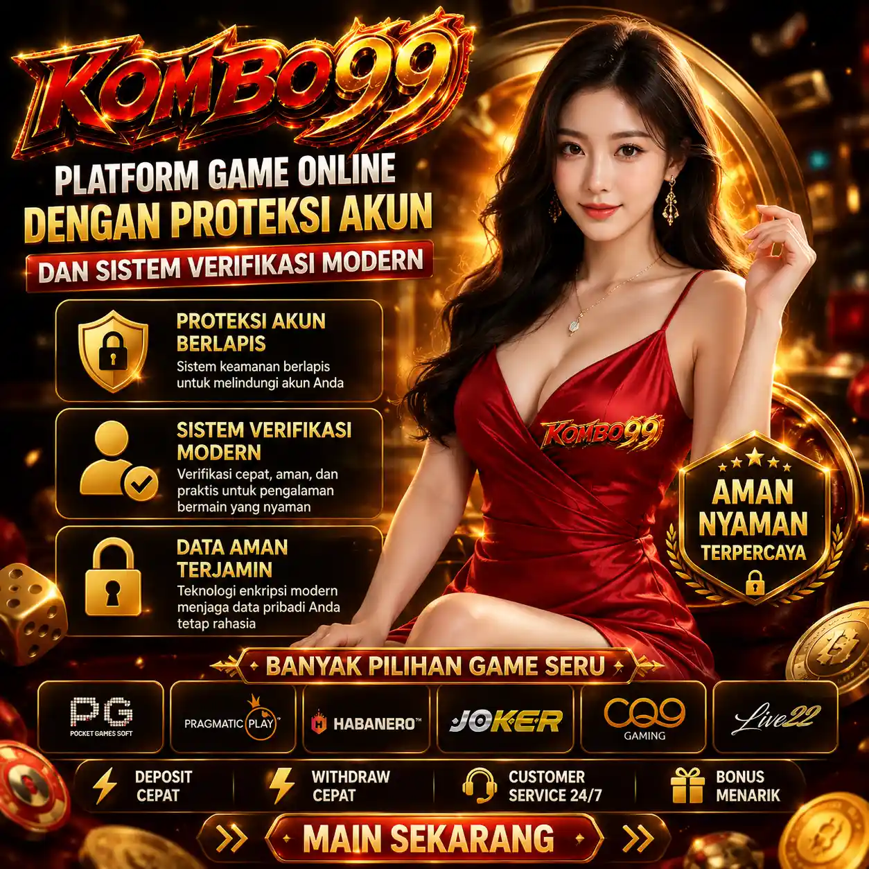 KOMBO99 : Platform Game Online dengan Proteksi Akun dan Sistem Verifikasi Modern