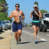 couple is exercising - running