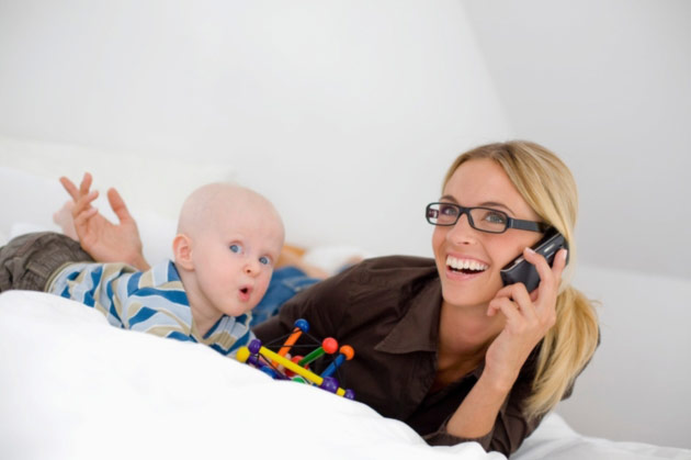 parent speaking on phone
