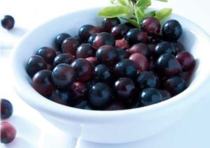 Acai berries on table