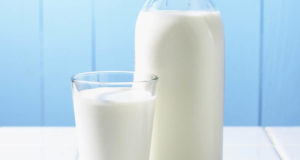 milk on table