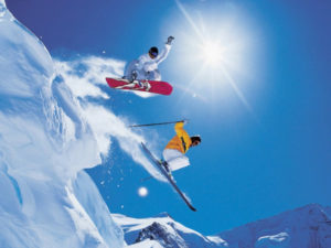 snowboard skiing